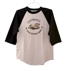 Vintage Lostprophets Raglan Band T Shirt Size XL White and Black Baseball Tee